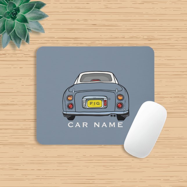 Tapis De Souris Figarations Lapis Grey Figaro Car Monogram Name (Love lapis grey figaros and need a mouse mat? Add your name to this one!)