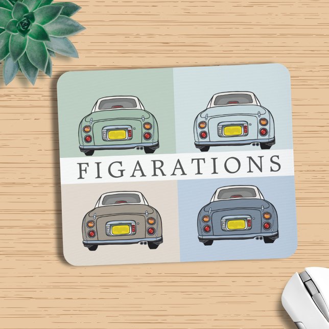 Tapis De Souris Figarations Saisons de Figaro Voiture personnalisé (Love figaros and need a mouse mat? Add your name to this one!)