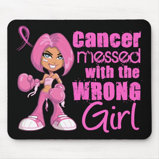 Tapis De Souris Fille 1 de combat de cancer du sein (Devant)