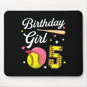 Tapis De Souris Fille 5 Ans Fête Douce Cinquième Anniversaire 5 An