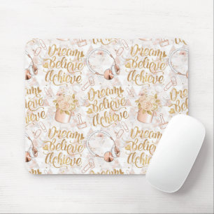 Tapis De Souris Fille Boss Mousepad - Rêver, Croire, Atteindre