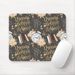 Tapis De Souris Fille Boss Mousepad - Rêver, Croire, Atteindre