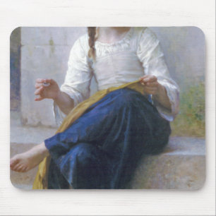 Tapis De Souris Fille coudre, Bouguereau
