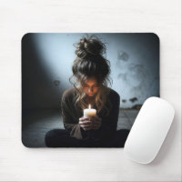 Fille dans une chambre sombre