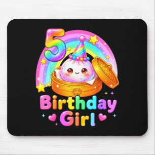 Tapis De Souris fille de 5 ans anniversaire dumpling kawaii pastel