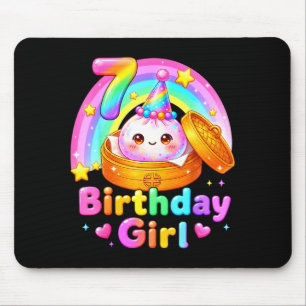 Tapis De Souris fille de 7 ans anniversaire dumpling kawaii pastel