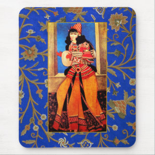 Tapis De Souris Fille de danse persane. Cadeau vintage Mousepad de