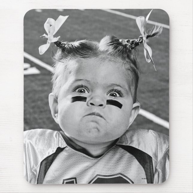 Tapis De Souris Fille de football (Devant)