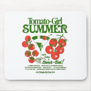 Tapis De Souris Fille de la tomate Été Tomate Fruit Frais Tendance