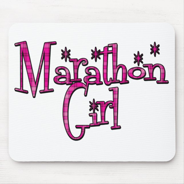 Tapis De Souris Fille de marathon (Devant)