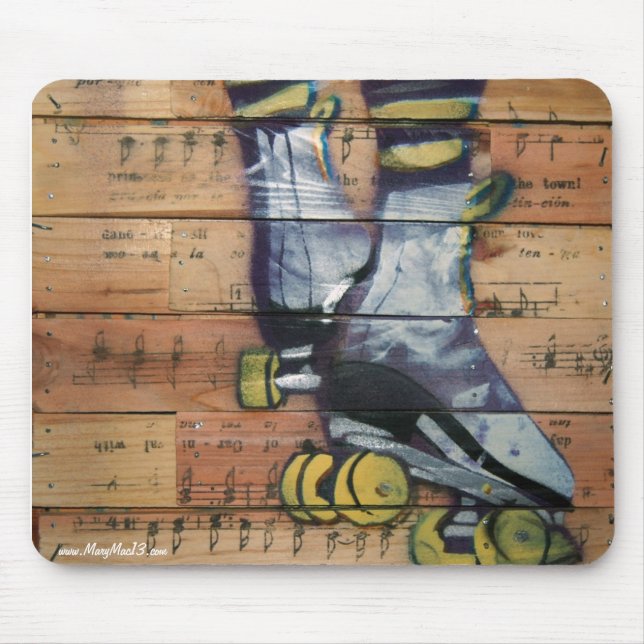 Tapis De Souris Fille de rouleau de Graffitti (Devant)