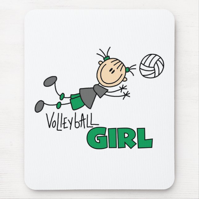 Tapis De Souris Fille de volleyball (Devant)