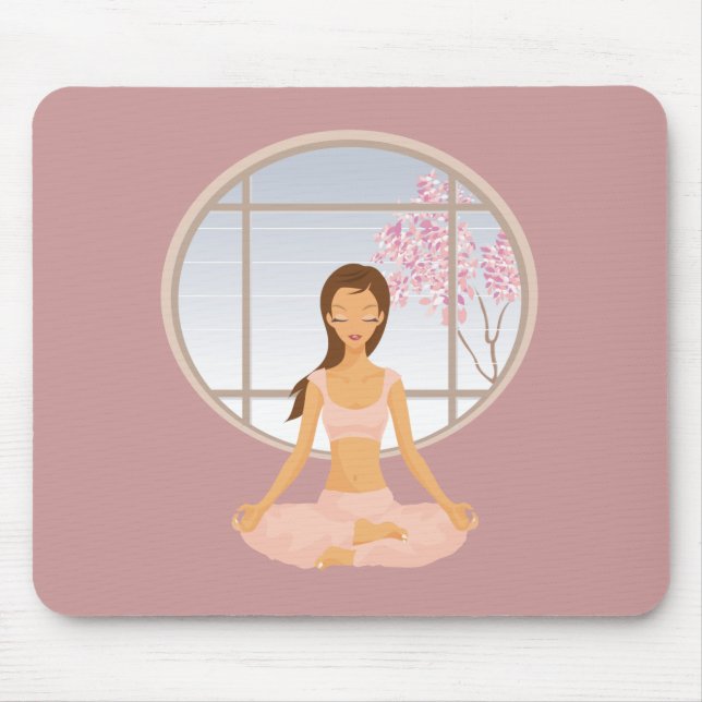 Tapis De Souris fille de yoga (Devant)