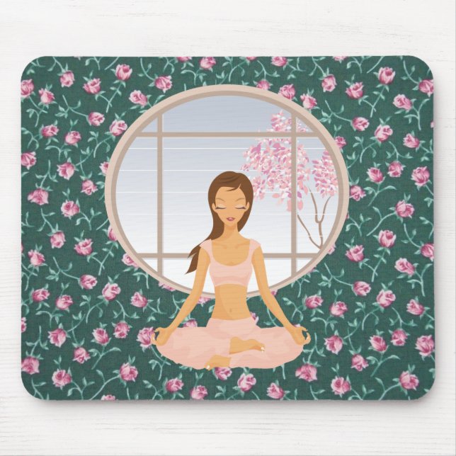 Tapis De Souris fille de yoga (Devant)