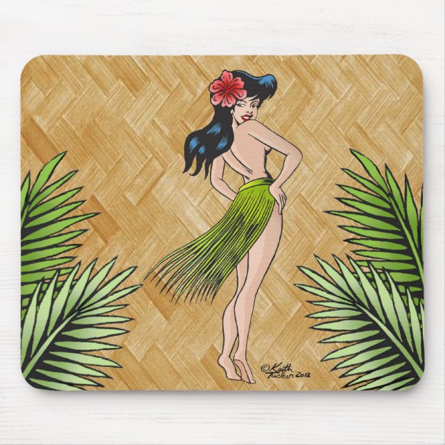 Tapis De Souris Fille d'île (Devant)