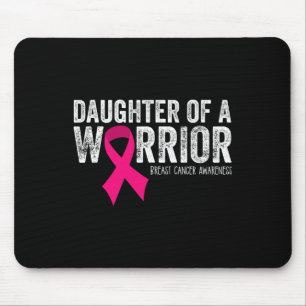 Tapis De Souris Fille D'Un Guerrier Sensibilisation Au Cancer Du S