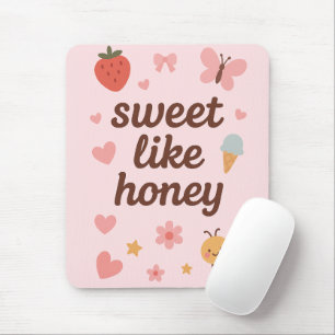 Tapis De Souris Fille Mignonne Rose Kawaii – Design Mignon