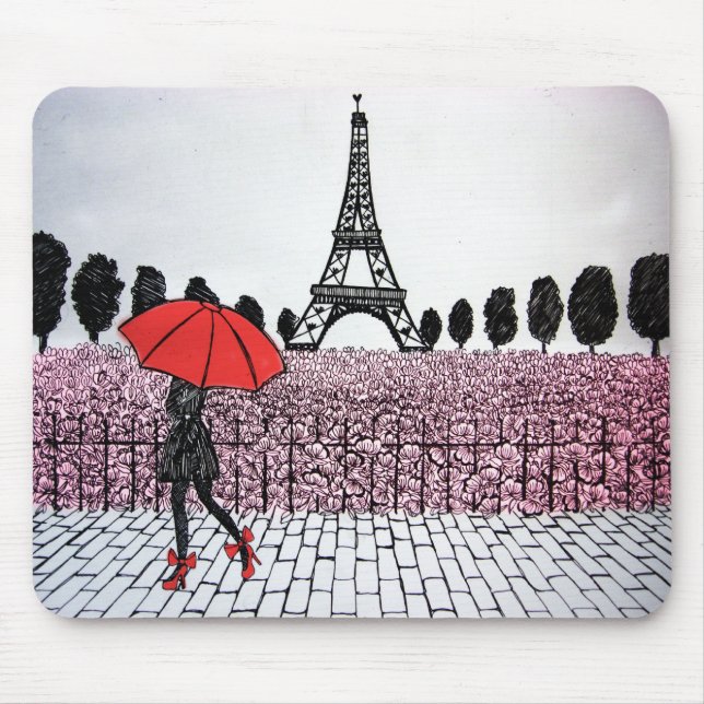 Tapis De Souris fille parisienne (Devant)