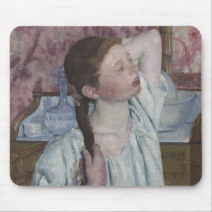 Tapis De Souris Fille s'chargeant des ses cheveux, 1886 (huile sur