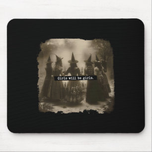 Tapis De Souris Fille Sera Filles Sorcière Halloween Drôle Witchy 