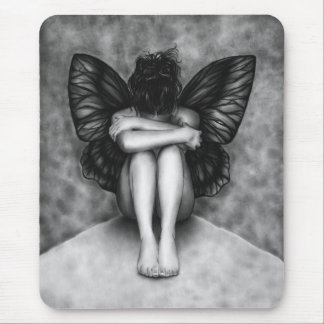Tapis De Souris Fille triste Mousepad de papillon