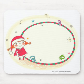 Tapis De Souris Fille utilisant le costume de Père Noël