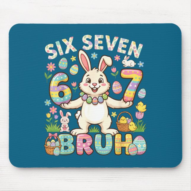 Tapis De Souris Filles Jour de Pâques Bruh 67 Mème (Devant)
