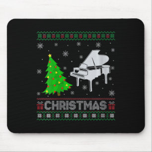 Tapis De Souris Filles Piano Xmas Arbre Éclairage de Noël moche
