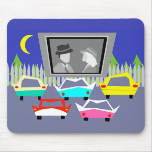 Tapis De Souris Film drive-in Mousepad de petite ville