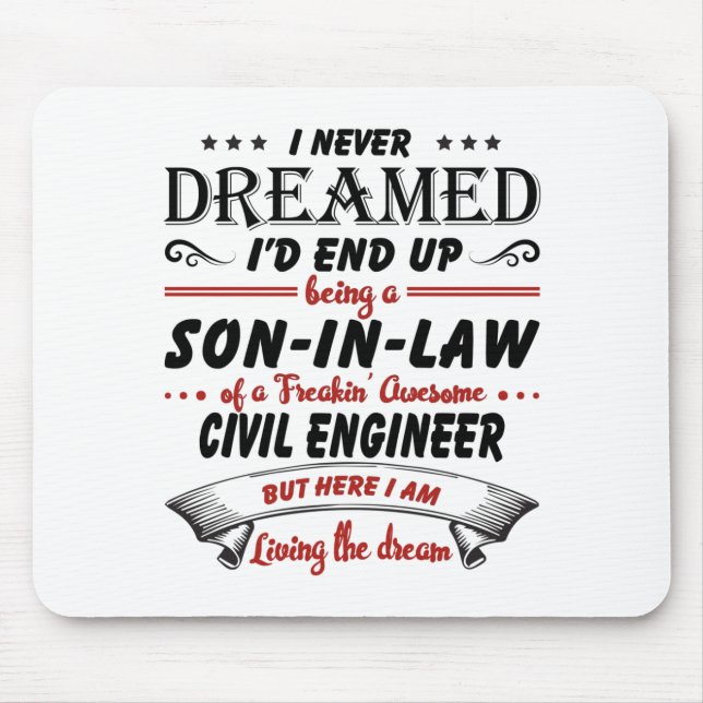 Tapis De Souris Fils En Droit De L'Ingénieur Civil Awesome (Devant)
