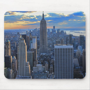 Tapis De Souris Fin de l'après-midi NYC Skyline à l'approche du co