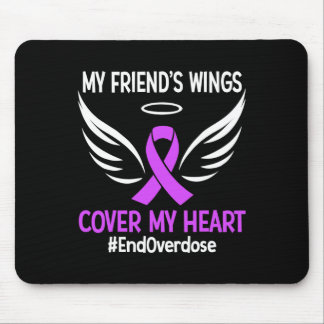 Tapis De Souris Fin de l'overdose Les ailes de mon ami recouvrent