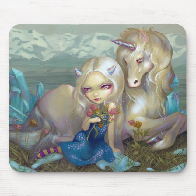 Tapis De Souris "Fiona et la licorne" Mousepad (Devant)