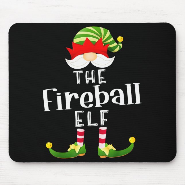 Tapis De Souris Fireball Elf Group Christmas Funny Pajama Party  (Devant)