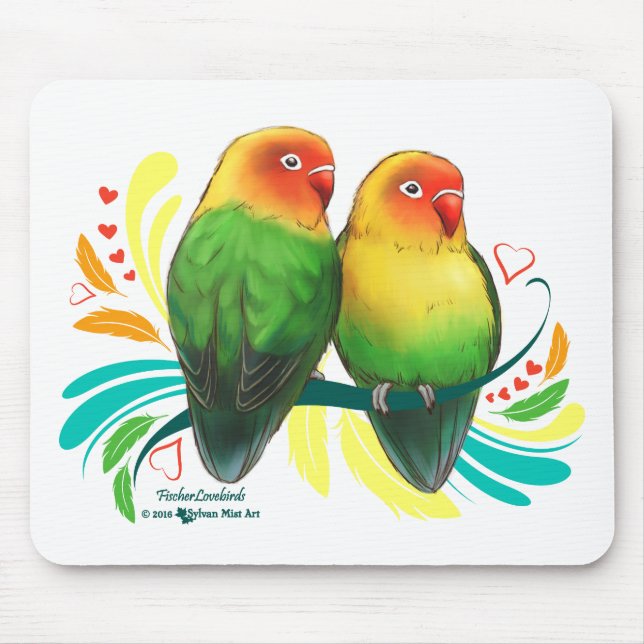Tapis De Souris Fischer Lovebirds (Devant)