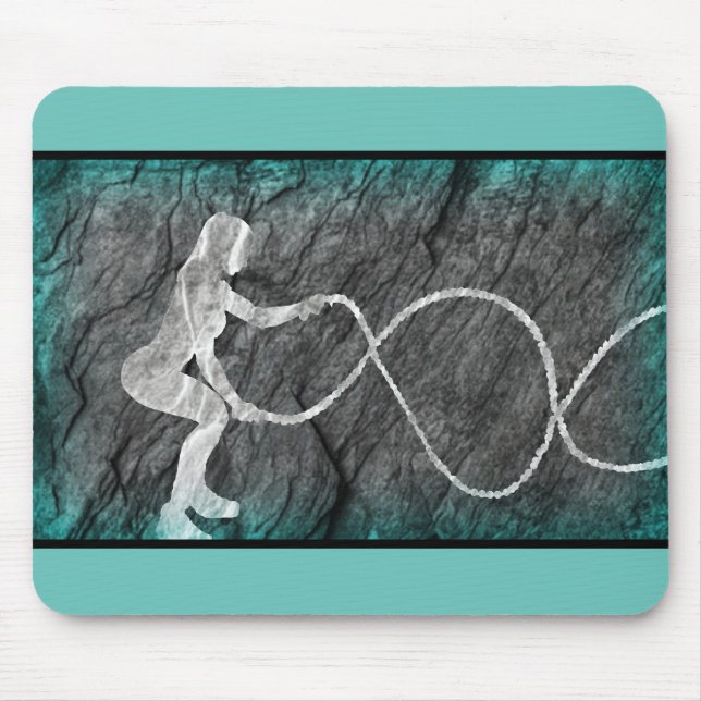 Tapis De Souris Fitness des femmes - Câbles de bataille entraîneme (Devant)