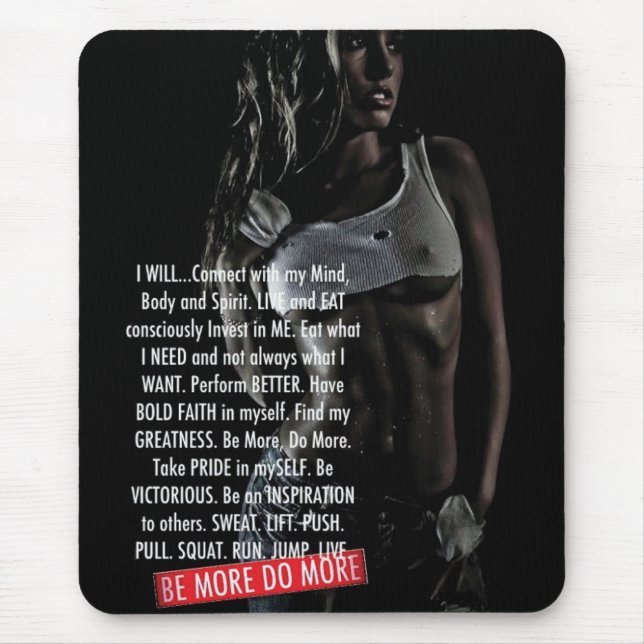 Tapis De Souris Fitness Motivationnelle (Devant)
