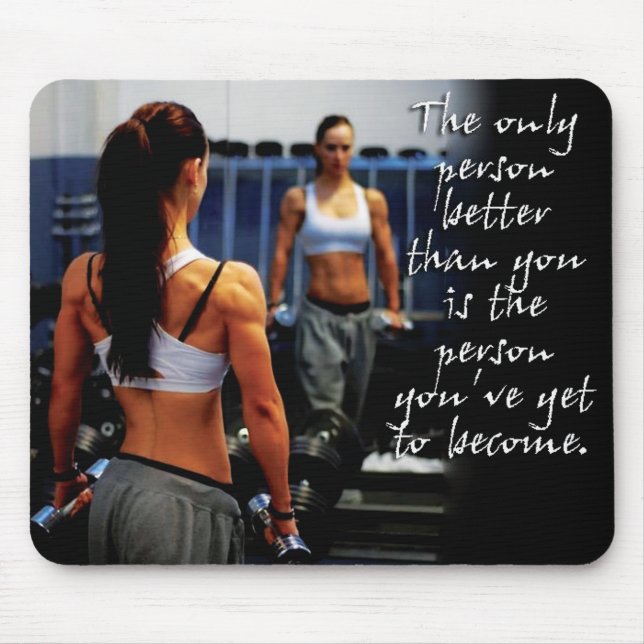 Tapis De Souris Fitness Motivationnelle (Devant)