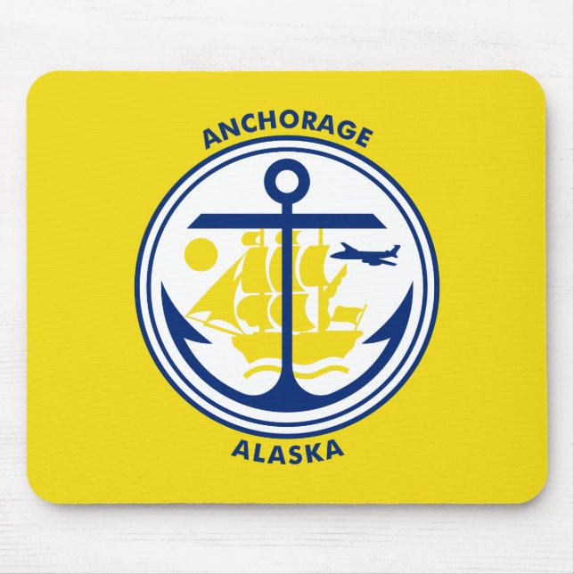 Tapis De Souris Flag of Anchorage, Alaska Mouse Pad (Devant)
