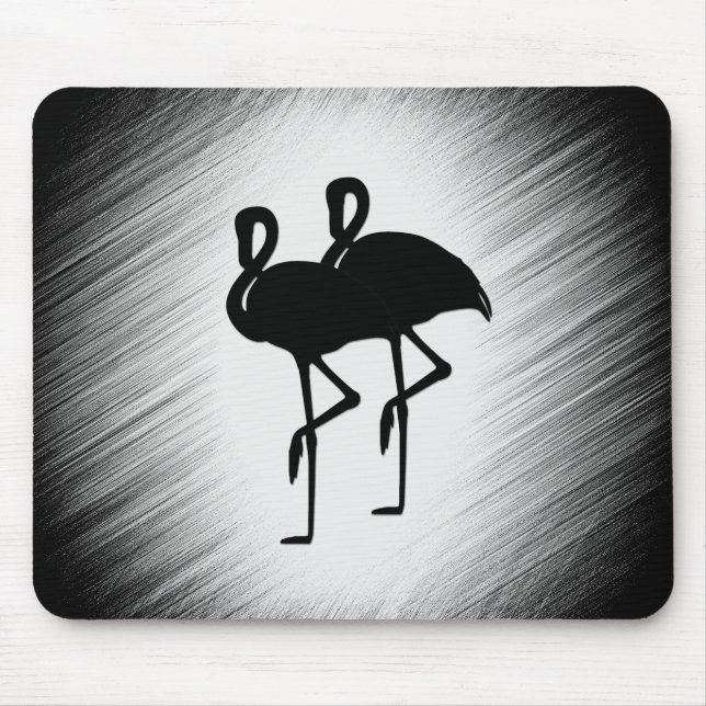 Tapis De Souris Flamant noir et blanc (Devant)