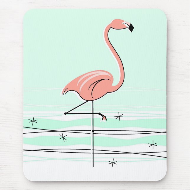Tapis De Souris Flamant rose Aqua mousepad (Devant)