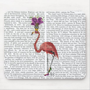 Tapis De Souris Flamant rose de mardi gras plein