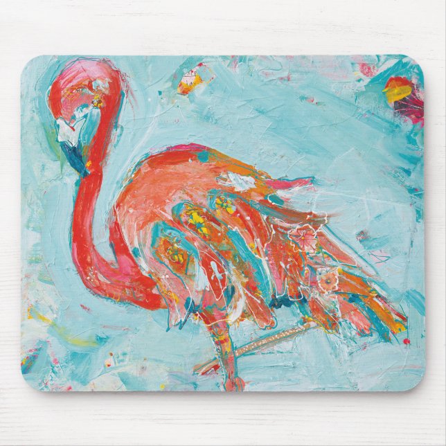 Tapis De Souris Flamant rose lumineux (Devant)