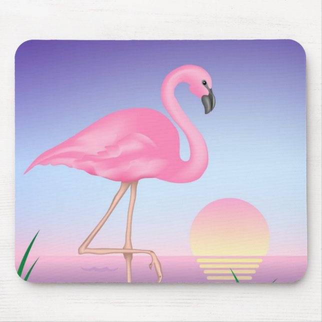 Tapis De Souris Flamant rose Mousepad (Devant)