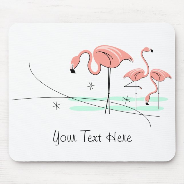 Tapis De Souris Flamant rose Ocean Trio 3 "Texte" mousepad (Devant)