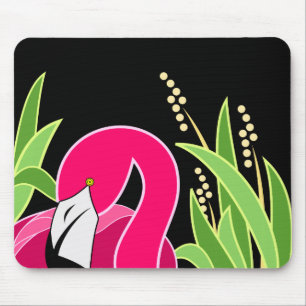 Tapis De Souris Flamant rose rose Abstrait