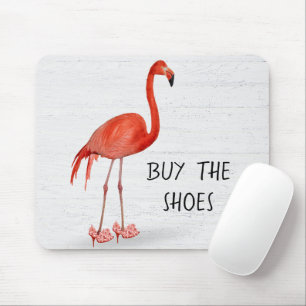 Tapis De Souris Flamant rose Rose En Haut Talon