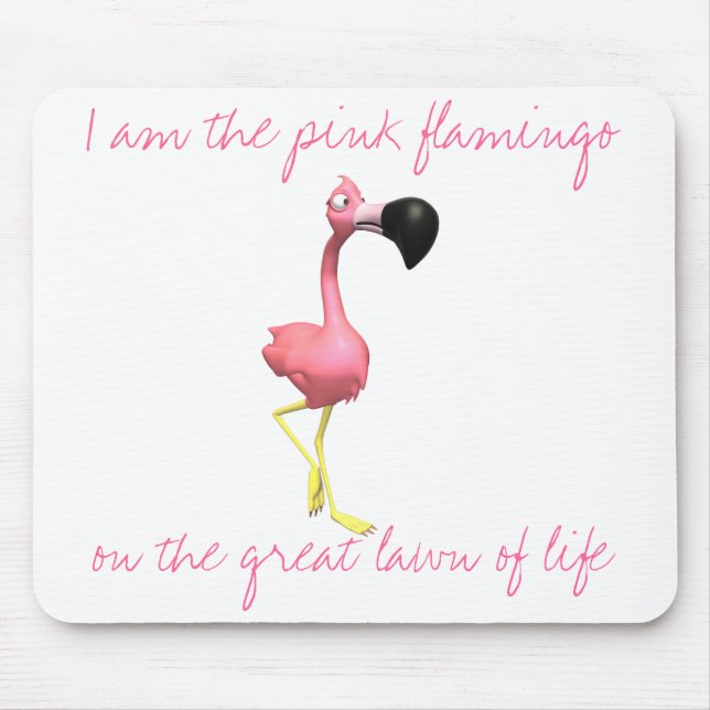Tapis De Souris Flamant rose rose Mousepad (Devant)