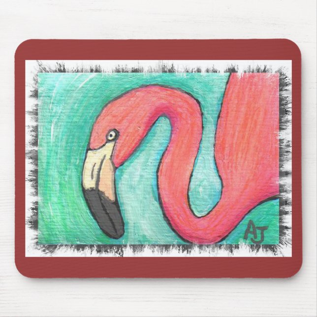 Tapis De Souris Flamant rose rose - mousepad artsy (Devant)