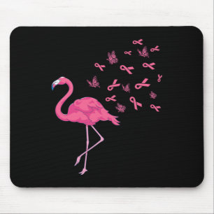 Tapis De Souris Flamant rose rose Ruban Warrier Femmes Cancer du s